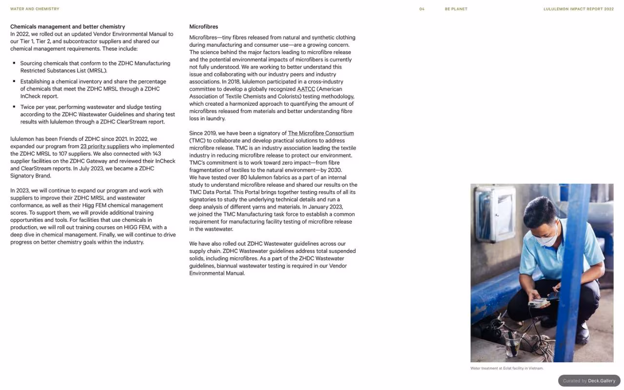 Lululemon Impact Report 2022, slide 67