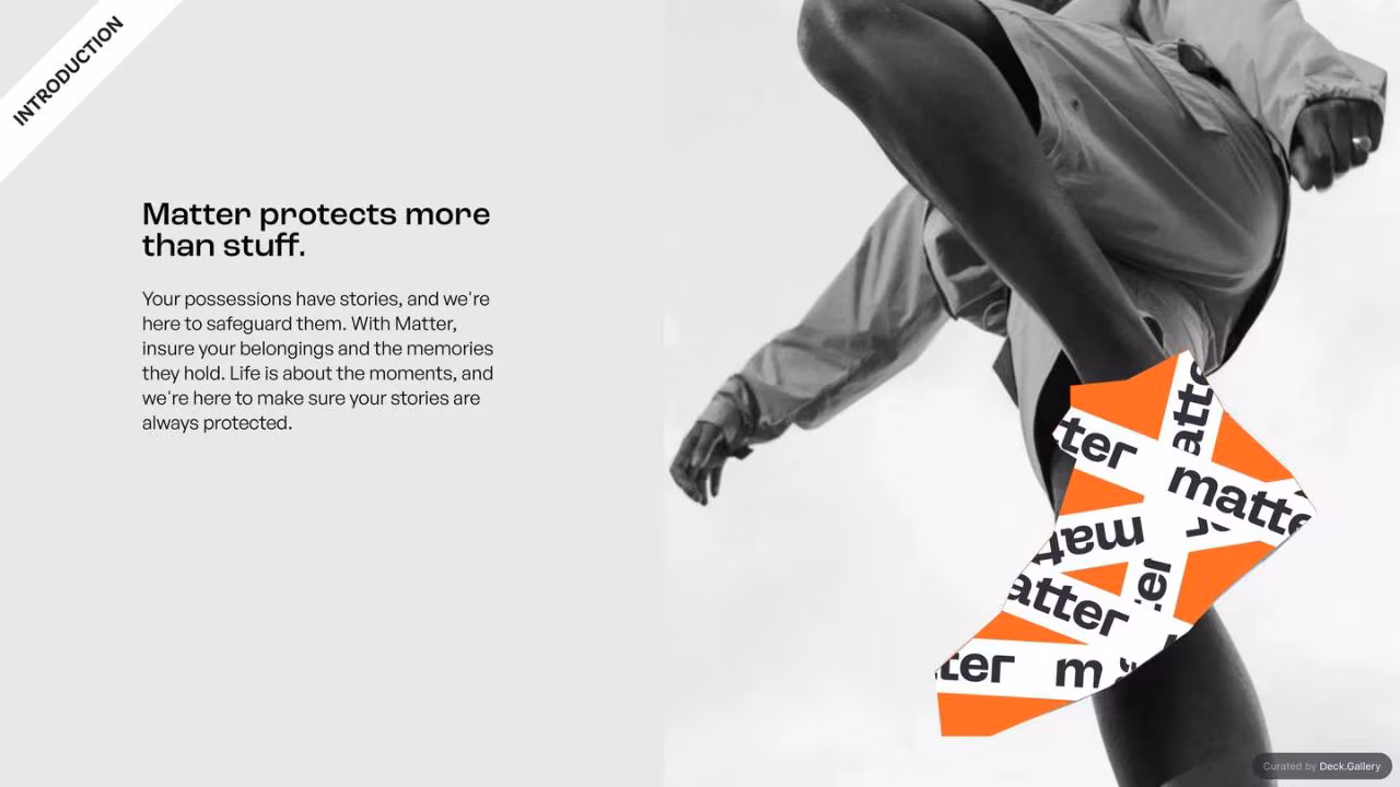Matter Insurance Brand Guidelines 2023, slide 4