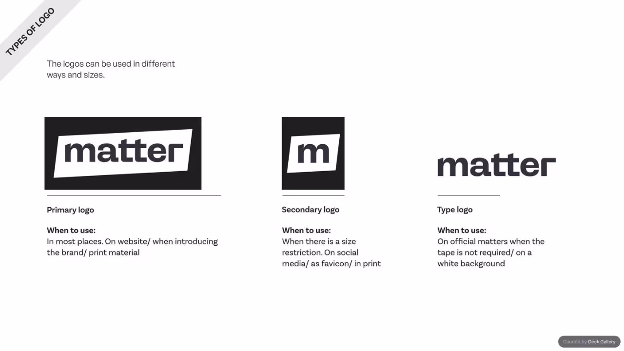 Matter Insurance Brand Guidelines 2023, slide 8