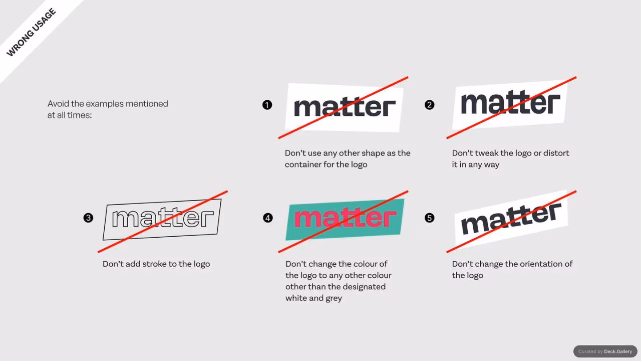 Matter Insurance Brand Guidelines 2023, slide 12