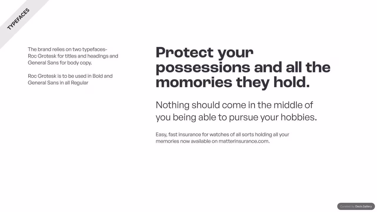 Matter Insurance Brand Guidelines 2023, slide 16
