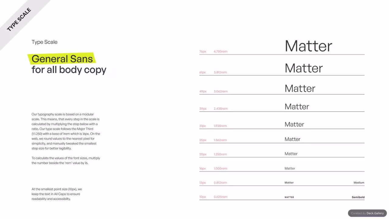 Matter Insurance Brand Guidelines 2023, slide 18