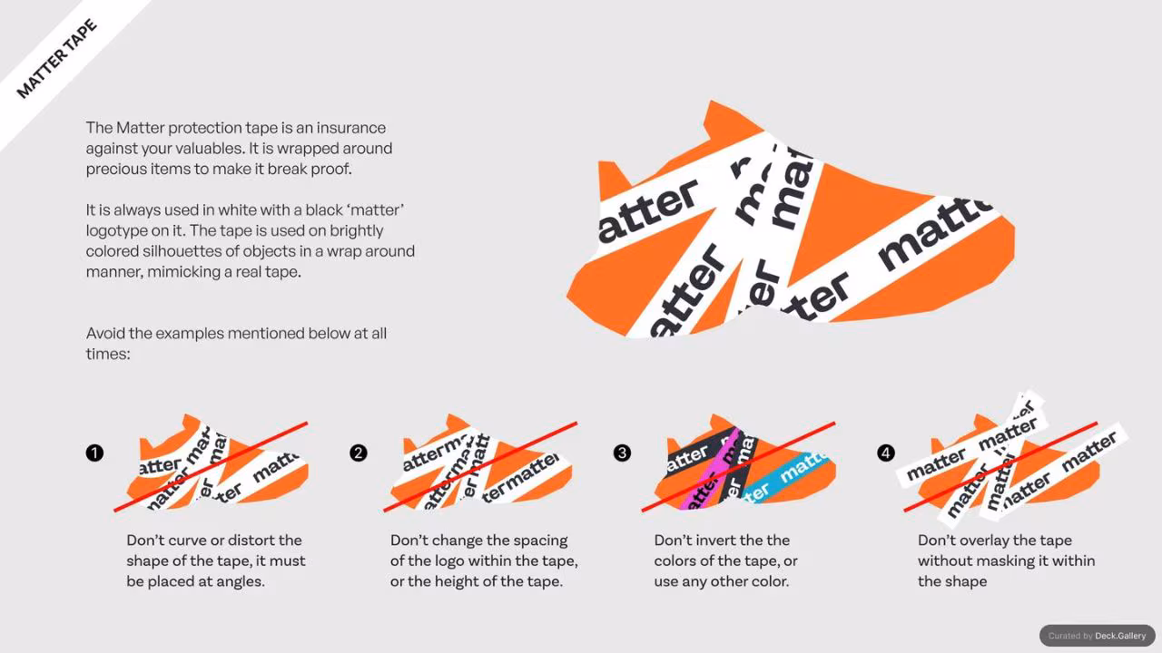 Matter Insurance Brand Guidelines 2023, slide 22
