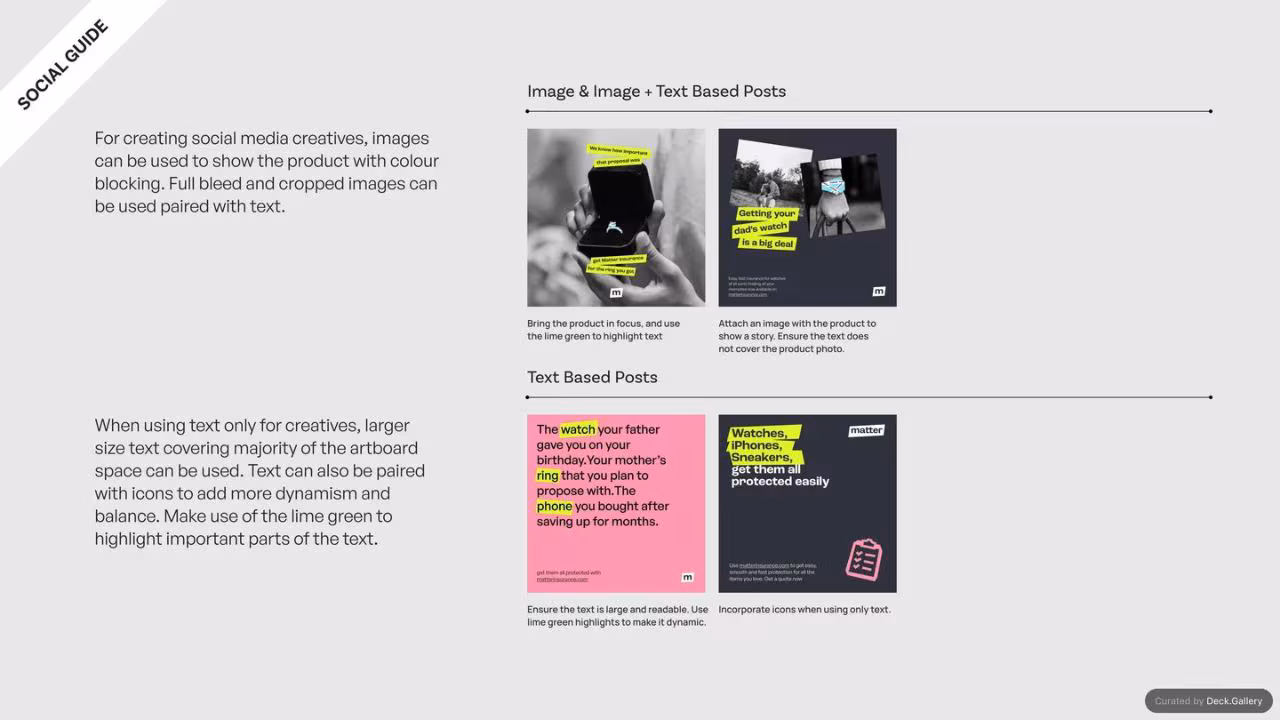 Matter Insurance Brand Guidelines 2023, slide 32