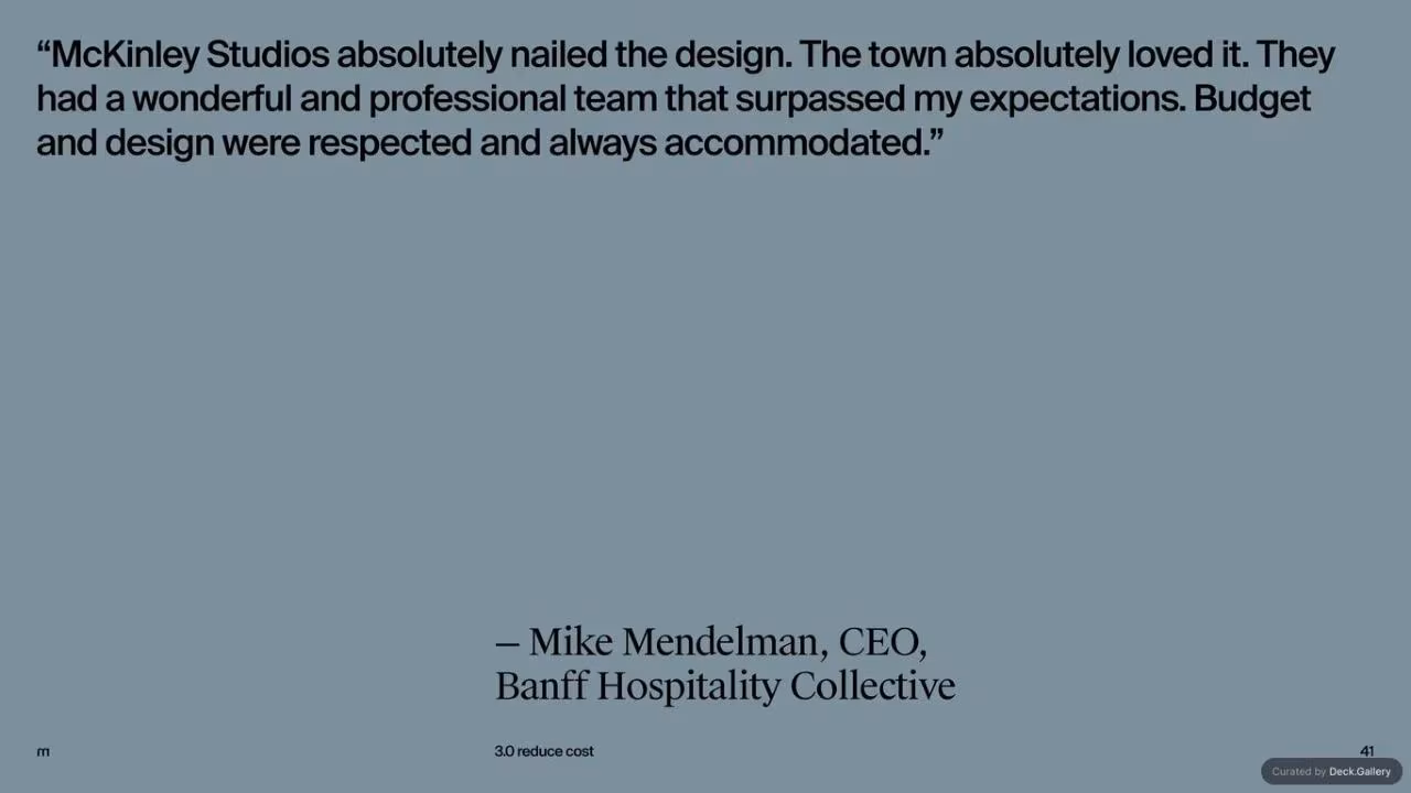 McKinley Studios Pitch Deck, slide 41