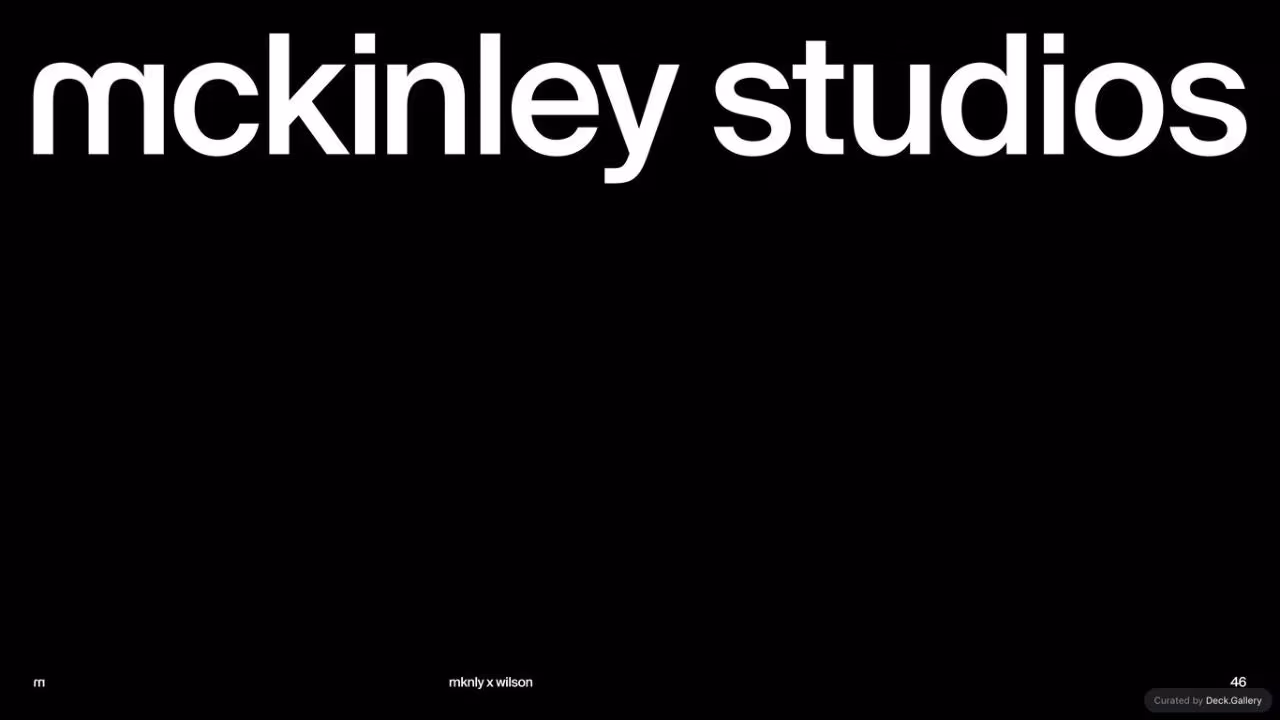 McKinley Studios Pitch Deck, slide 46
