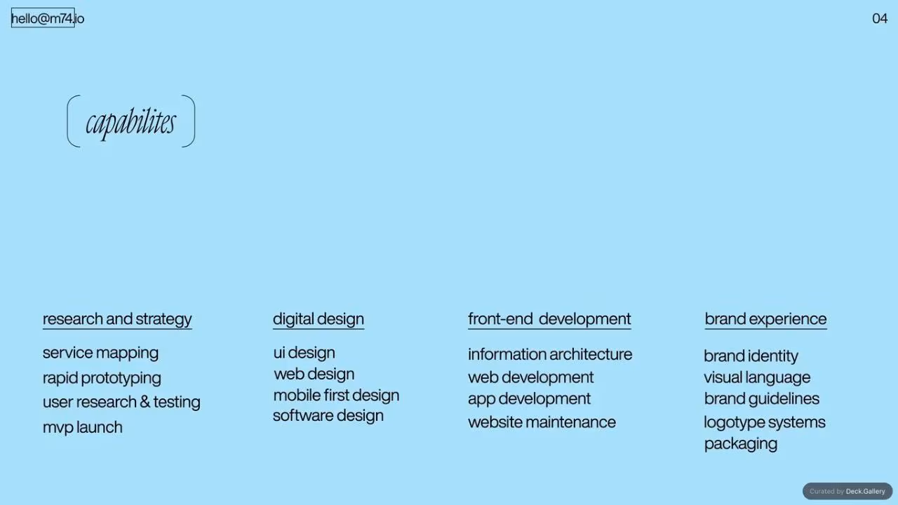 Mindset Studios Capabilities Deck 2024, slide 4