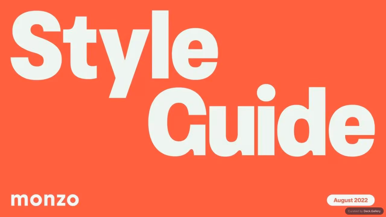 Monzo Brand Style Guide 2022