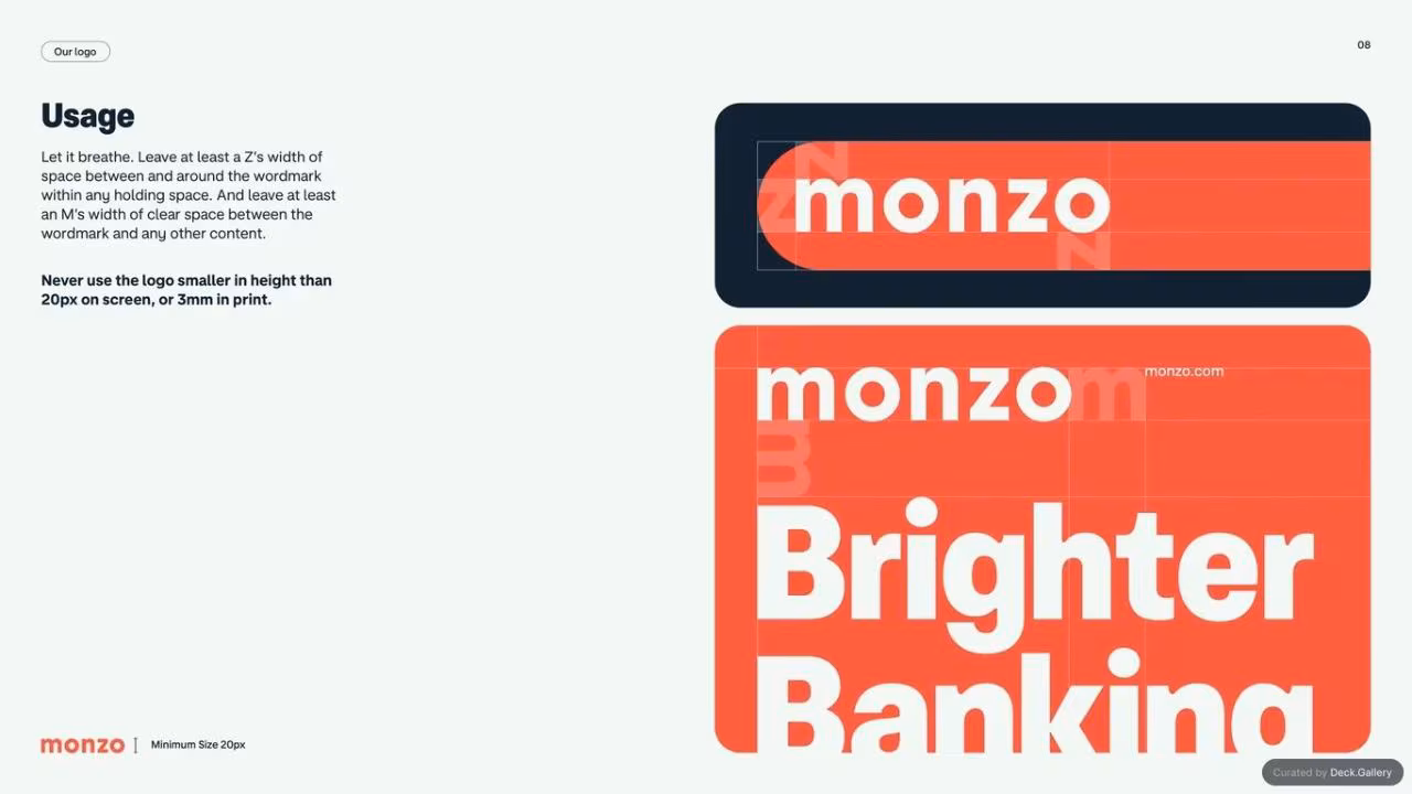 Monzo Brand Style Guide 2022, slide 8