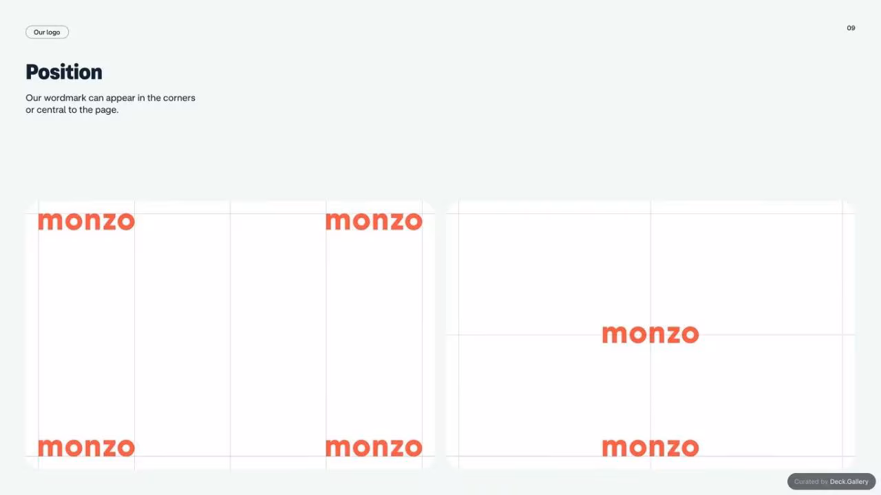 Monzo Brand Style Guide 2022, slide 9