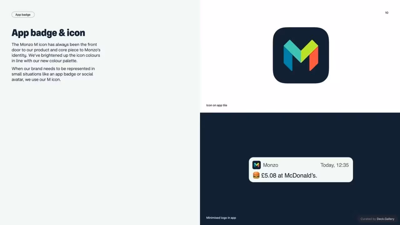 Monzo Brand Style Guide 2022, slide 10