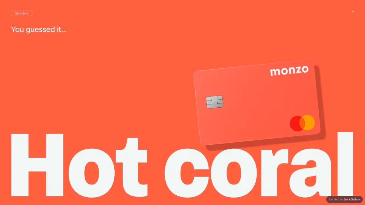 Monzo Brand Style Guide 2022, slide 14