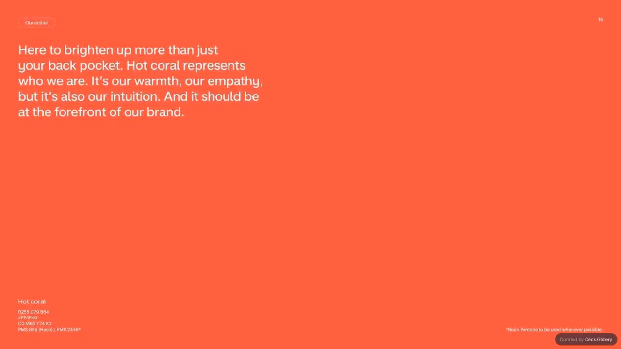Monzo Brand Style Guide 2022, slide 15