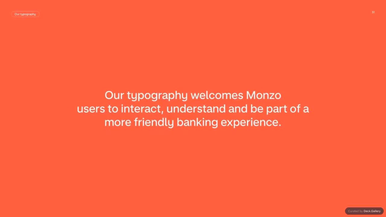 Monzo Brand Style Guide 2022, slide 31