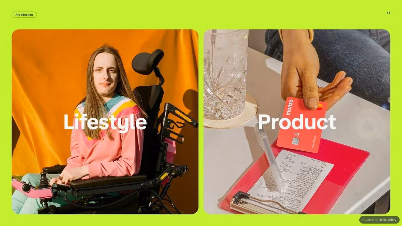 Monzo Brand Style Guide 2022, slide 44