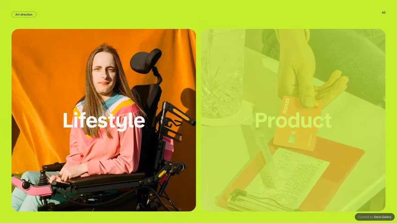 Monzo Brand Style Guide 2022, slide 45