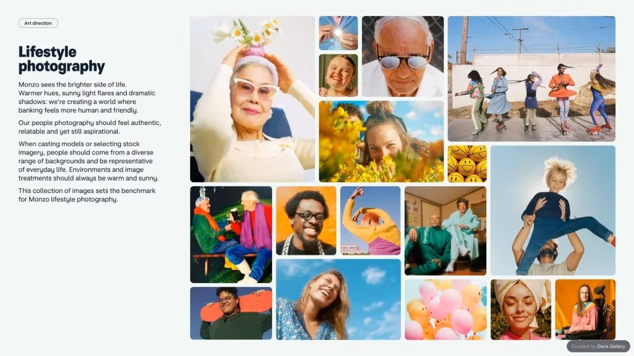 Monzo Brand Style Guide 2022, slide 46