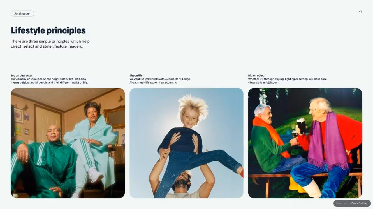 Monzo Brand Style Guide 2022, slide 47