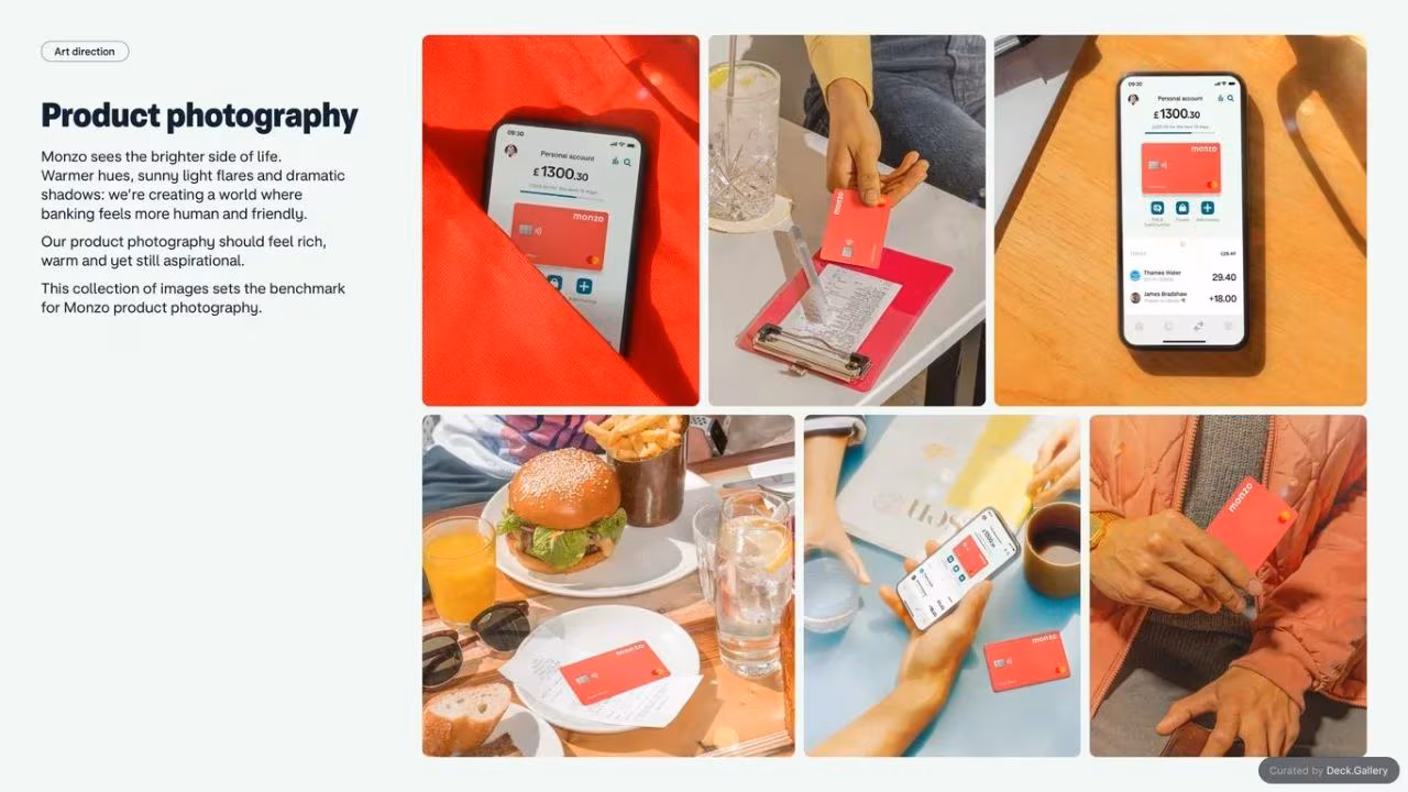 Monzo Brand Style Guide 2022, slide 54