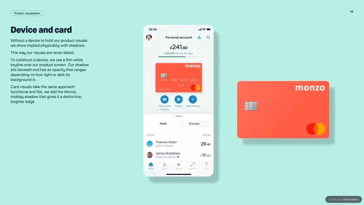 Monzo Brand Style Guide 2022, slide 59