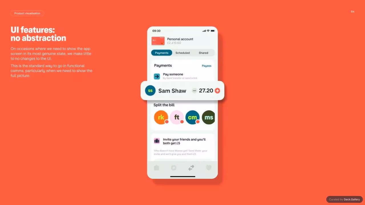 Monzo Brand Style Guide 2022, slide 64