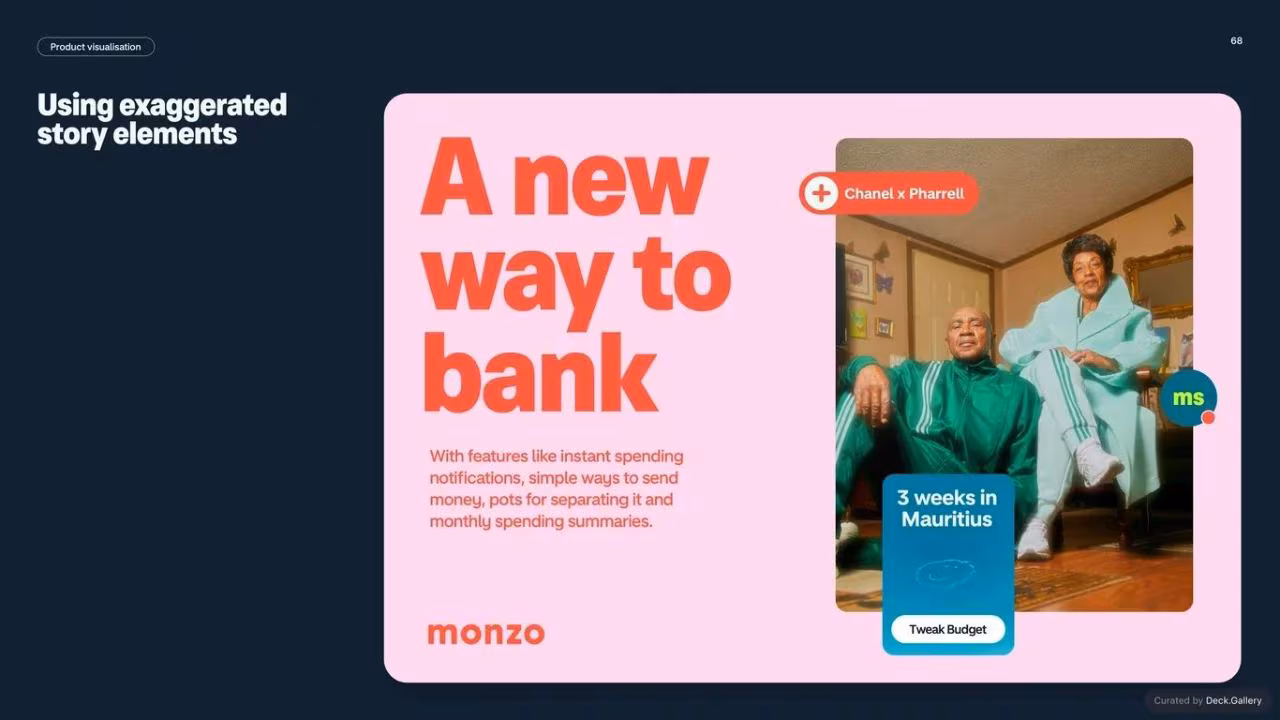 Monzo Brand Style Guide 2022, slide 68