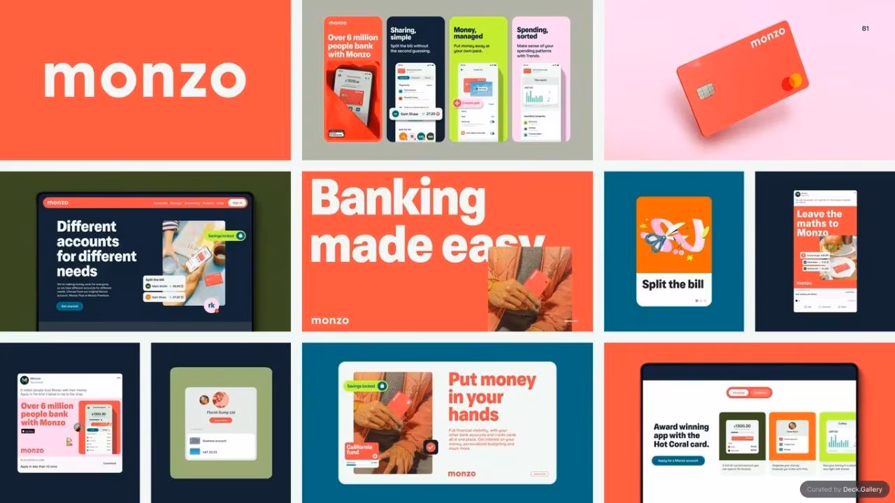 Monzo Brand Style Guide 2022, slide 81