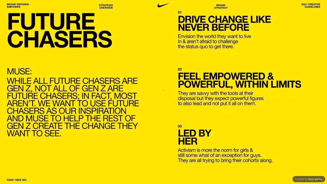 Nike Empower Creative Guidelines 2021, slide 8