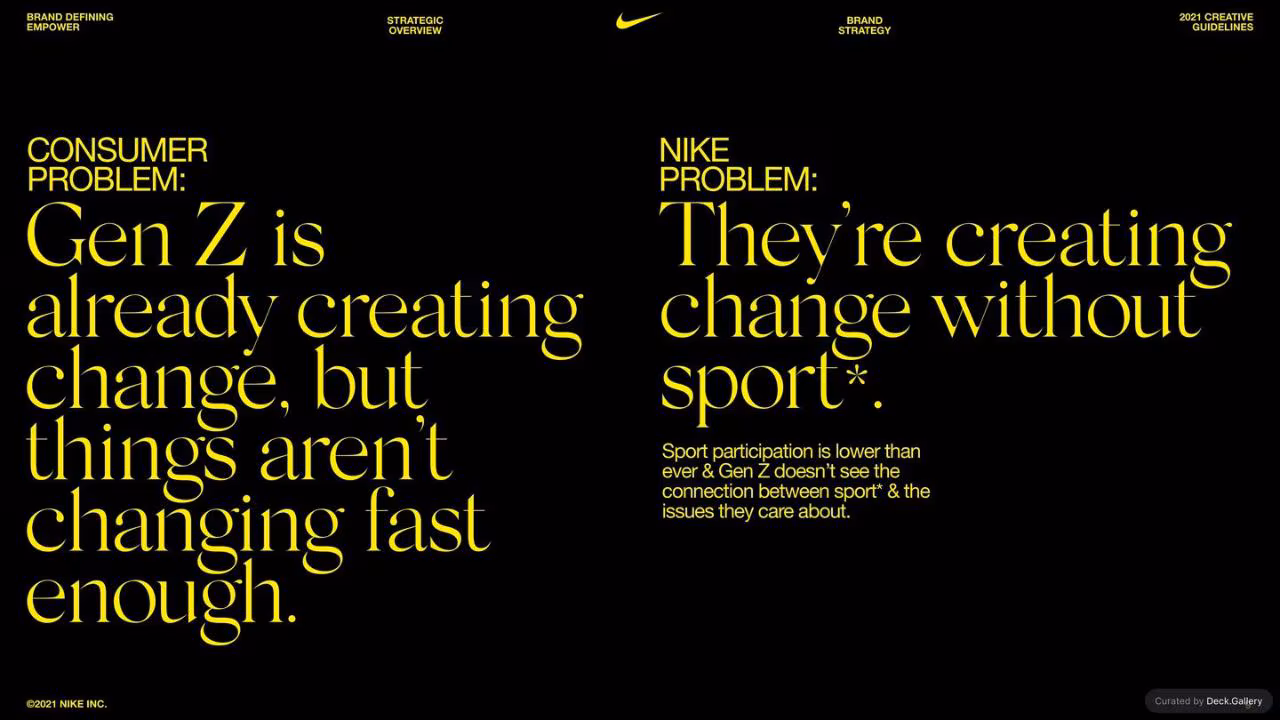 Nike Empower Creative Guidelines 2021, slide 9