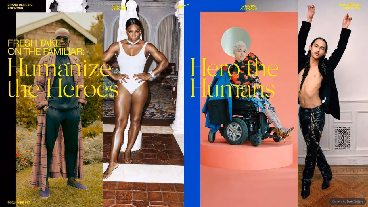 Nike Empower Creative Guidelines 2021, slide 106