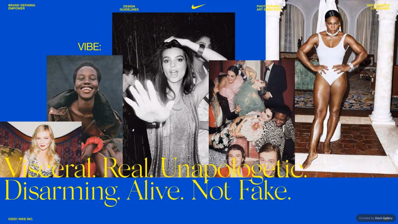 Nike Empower Creative Guidelines 2021, slide 107