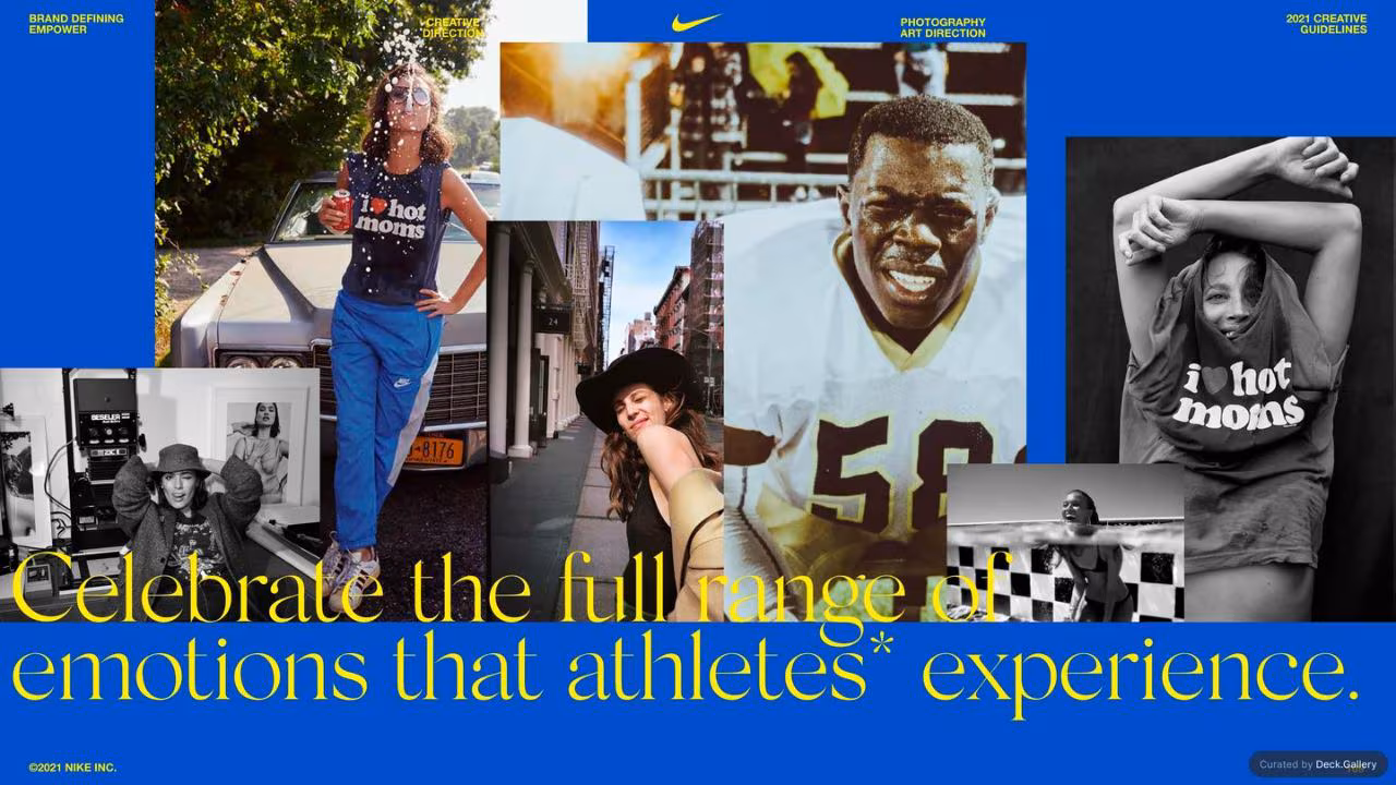 Nike Empower Creative Guidelines 2021, slide 109