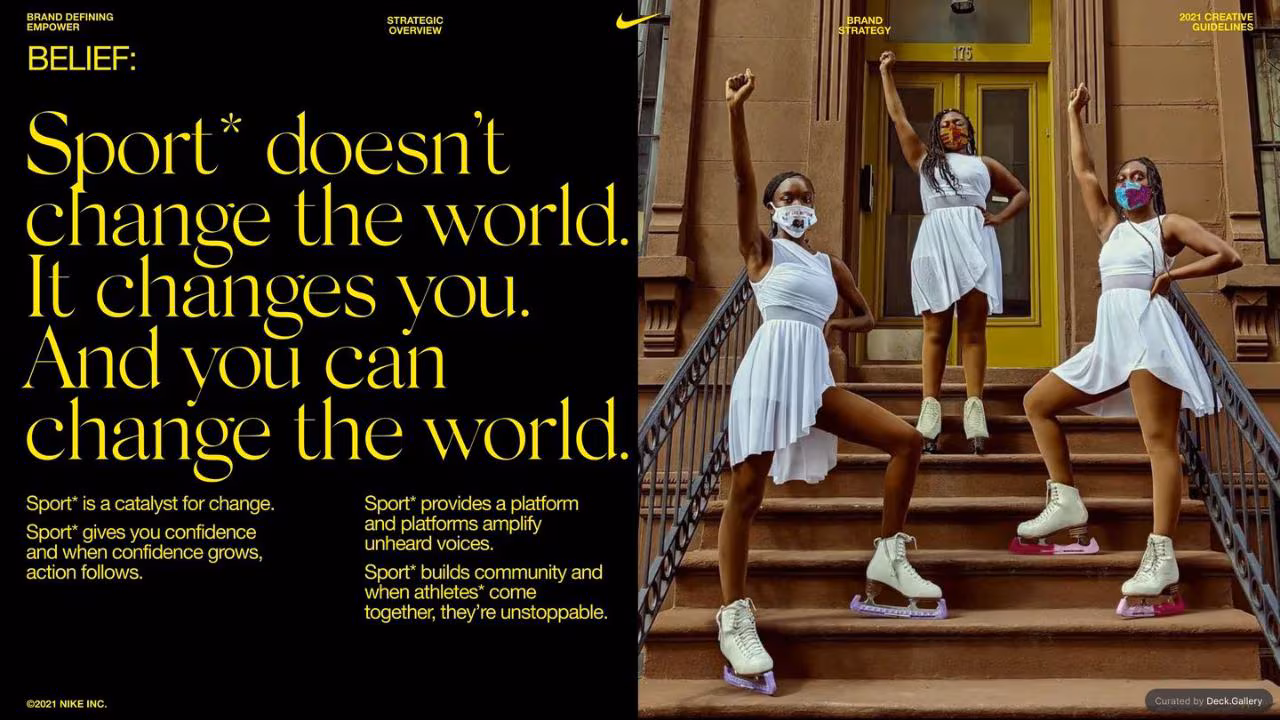 Nike Empower Creative Guidelines 2021, slide 11