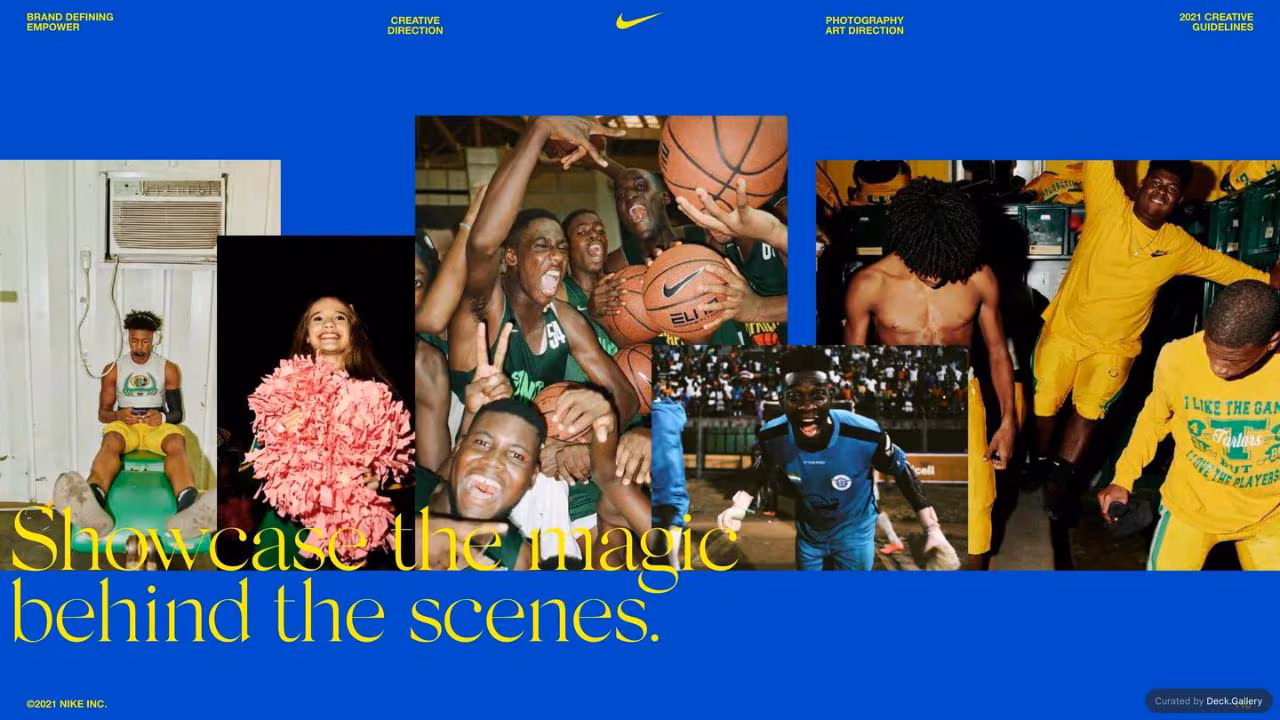 Nike Empower Creative Guidelines 2021, slide 110