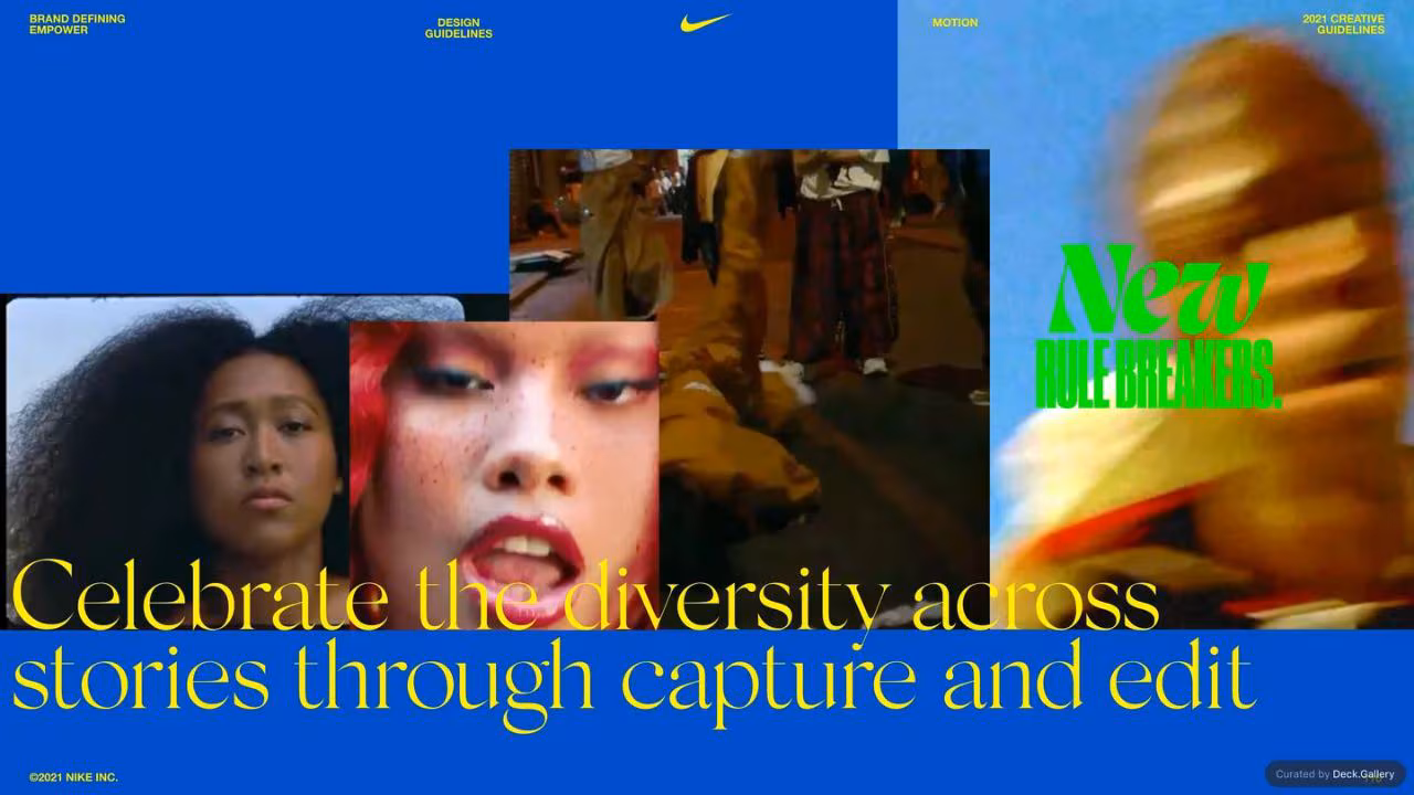 Nike Empower Creative Guidelines 2021, slide 116