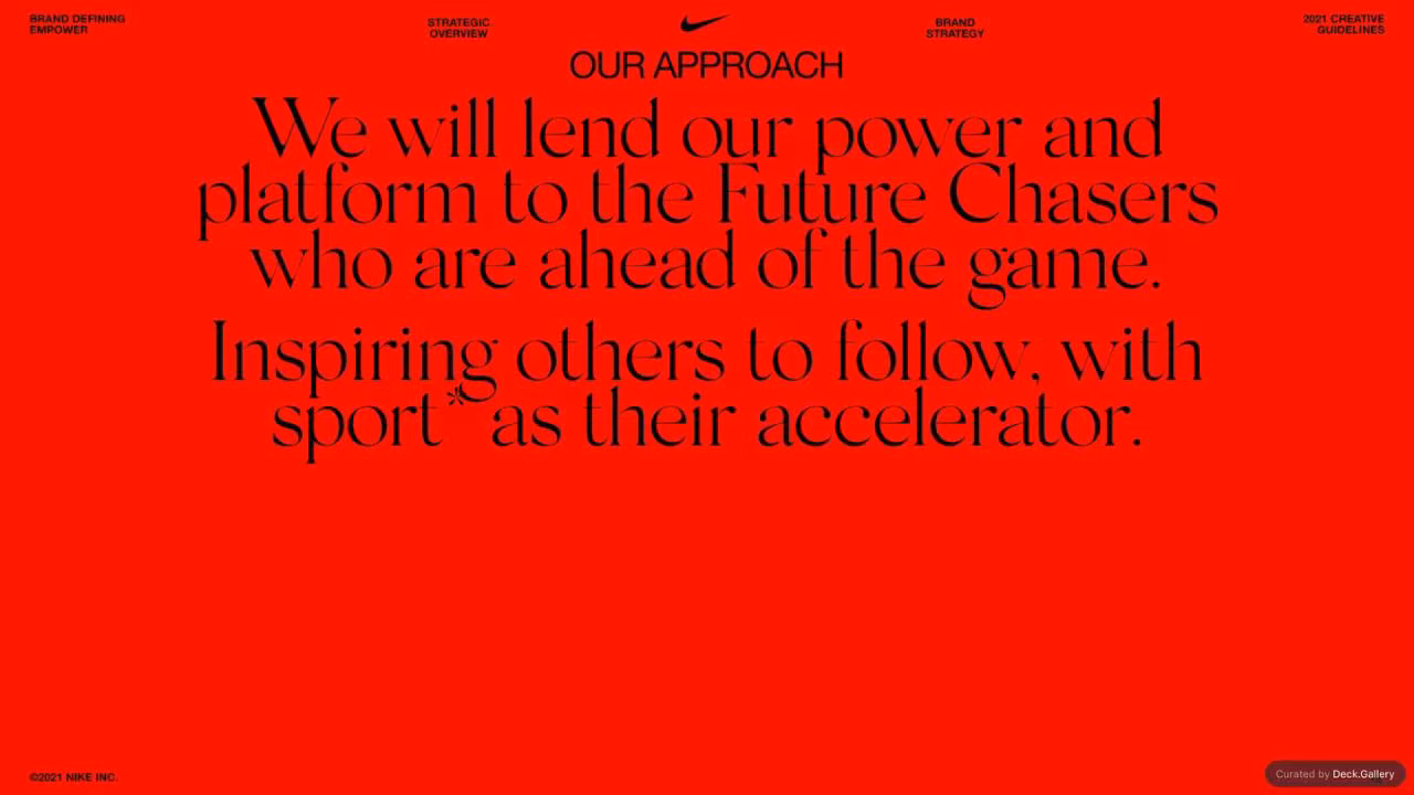 Nike Empower Creative Guidelines 2021, slide 12