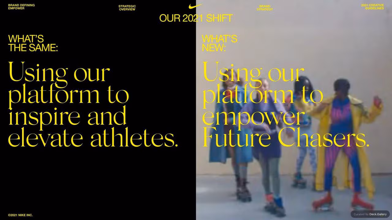 Nike Empower Creative Guidelines 2021, slide 13
