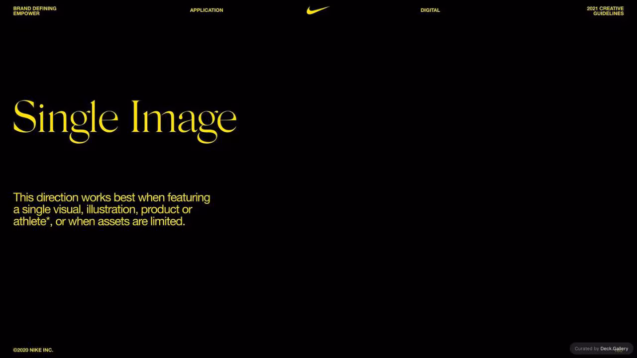 Nike Empower Creative Guidelines 2021, slide 160