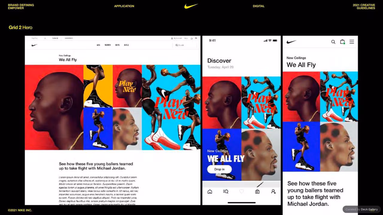 Nike Empower Creative Guidelines 2021, slide 166