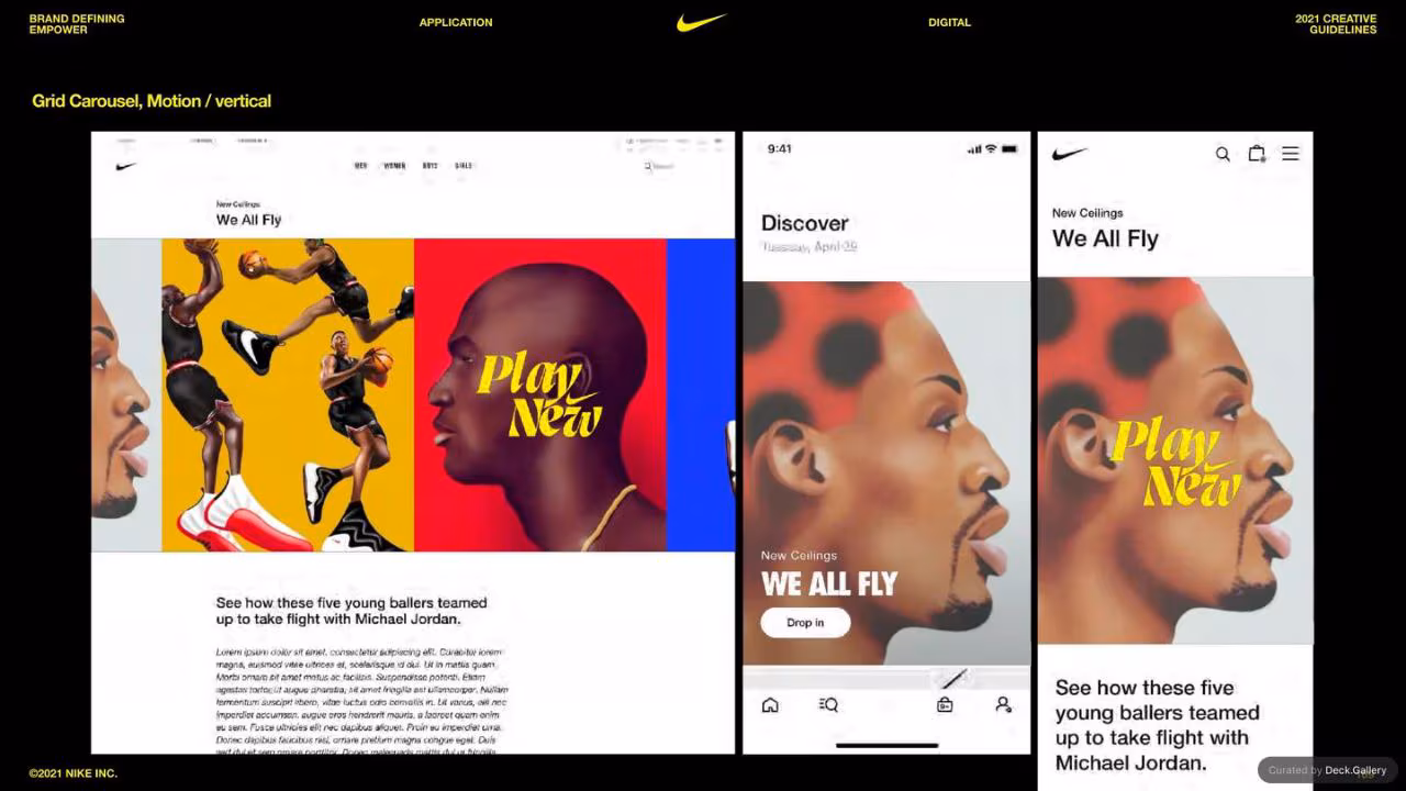 Nike Empower Creative Guidelines 2021, slide 169