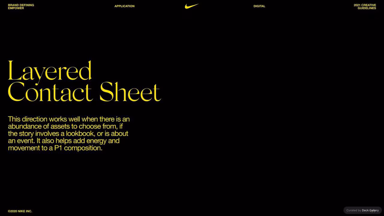 Nike Empower Creative Guidelines 2021, slide 171