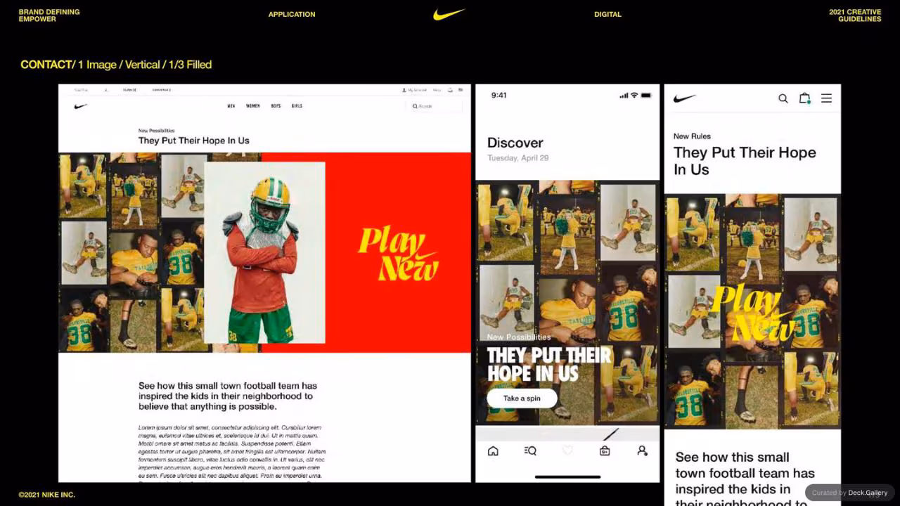 Nike Empower Creative Guidelines 2021, slide 173