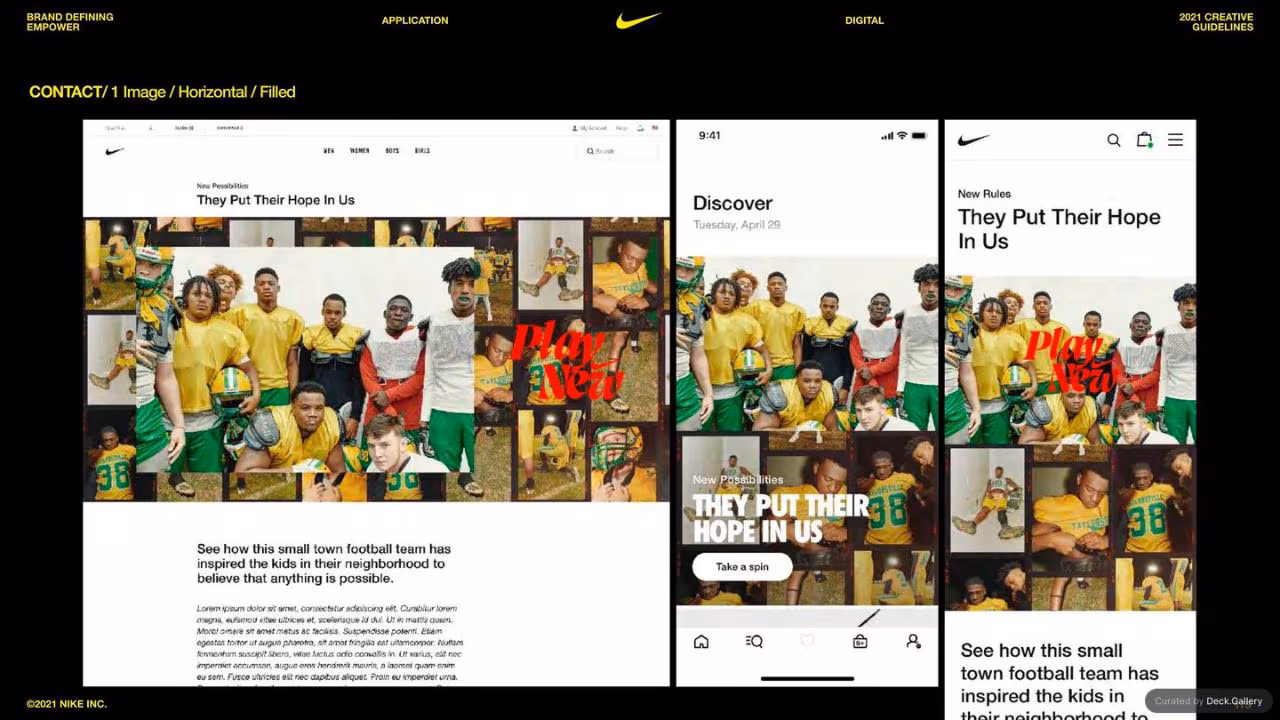 Nike Empower Creative Guidelines 2021, slide 175