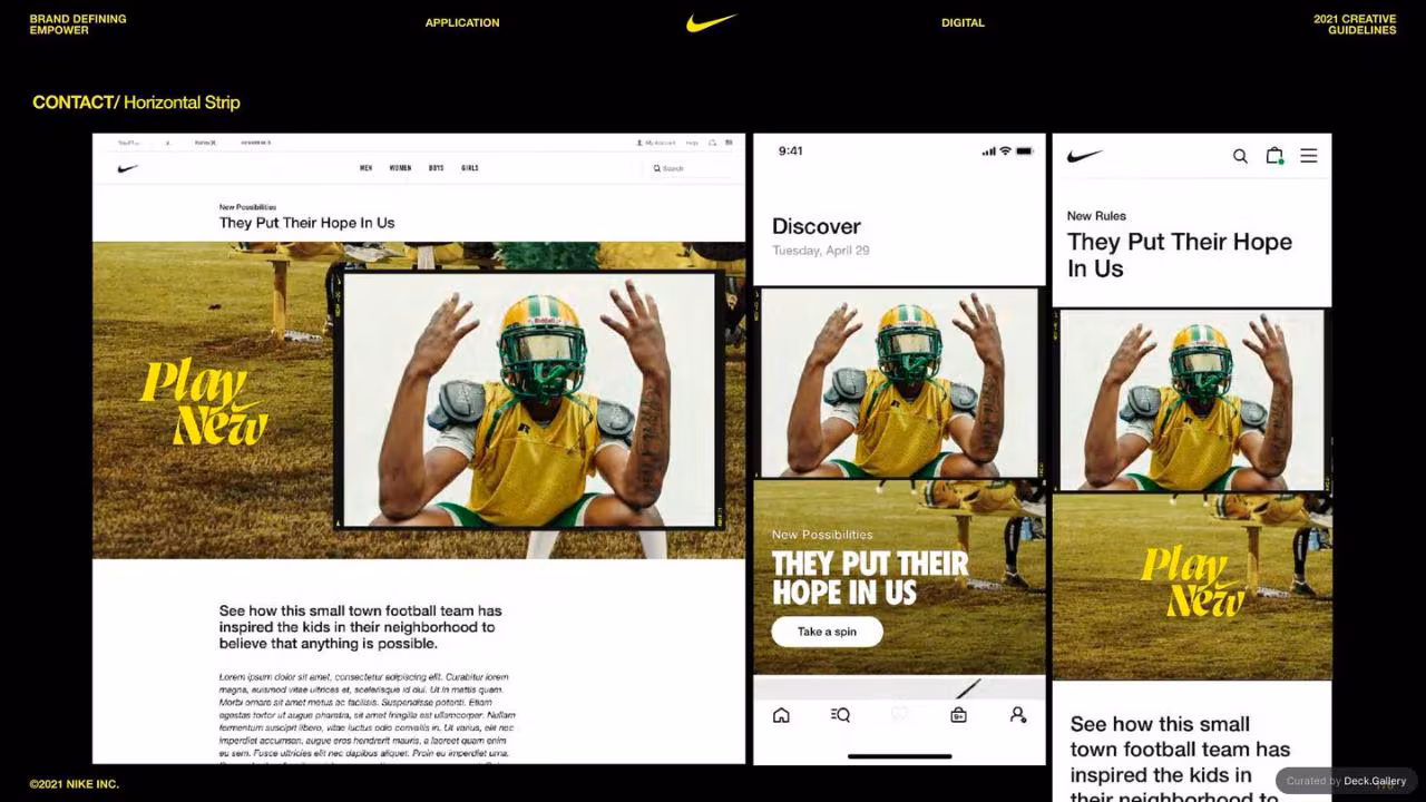 Nike Empower Creative Guidelines 2021, slide 176