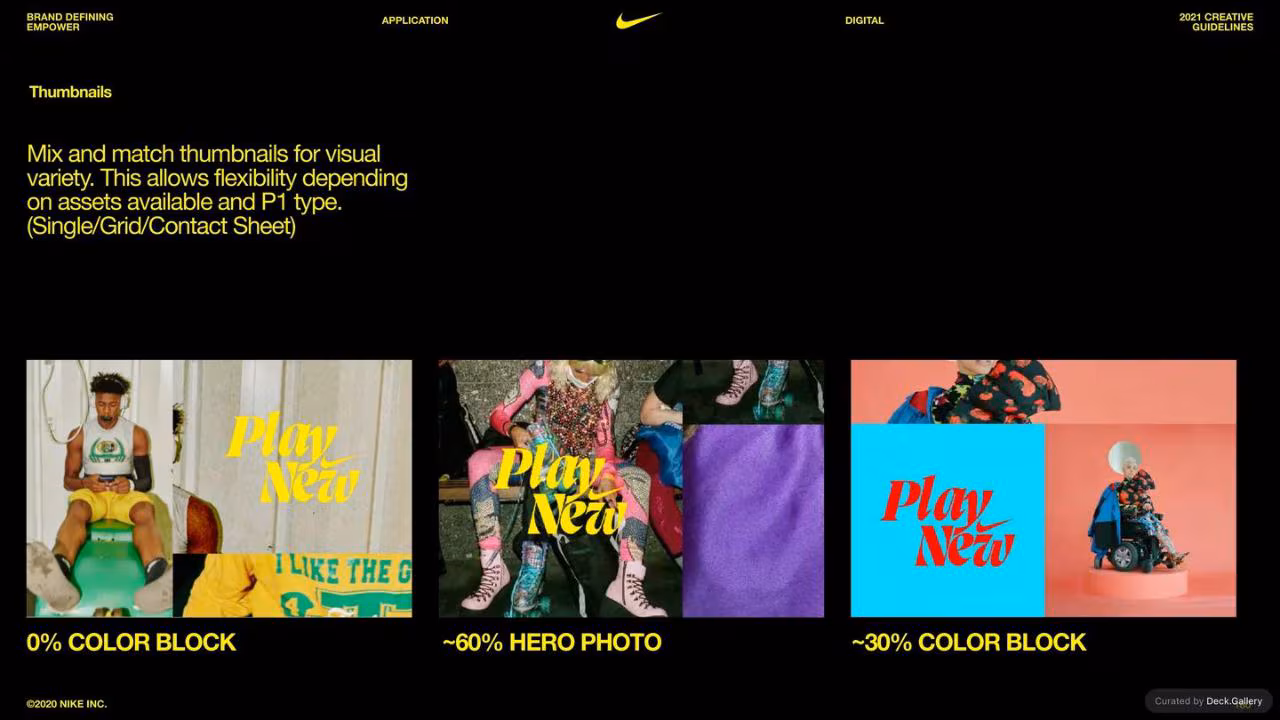 Nike Empower Creative Guidelines 2021, slide 180