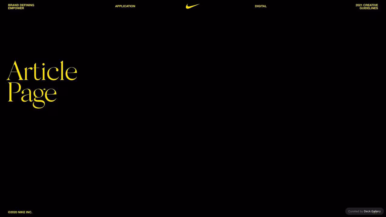 Nike Empower Creative Guidelines 2021, slide 181