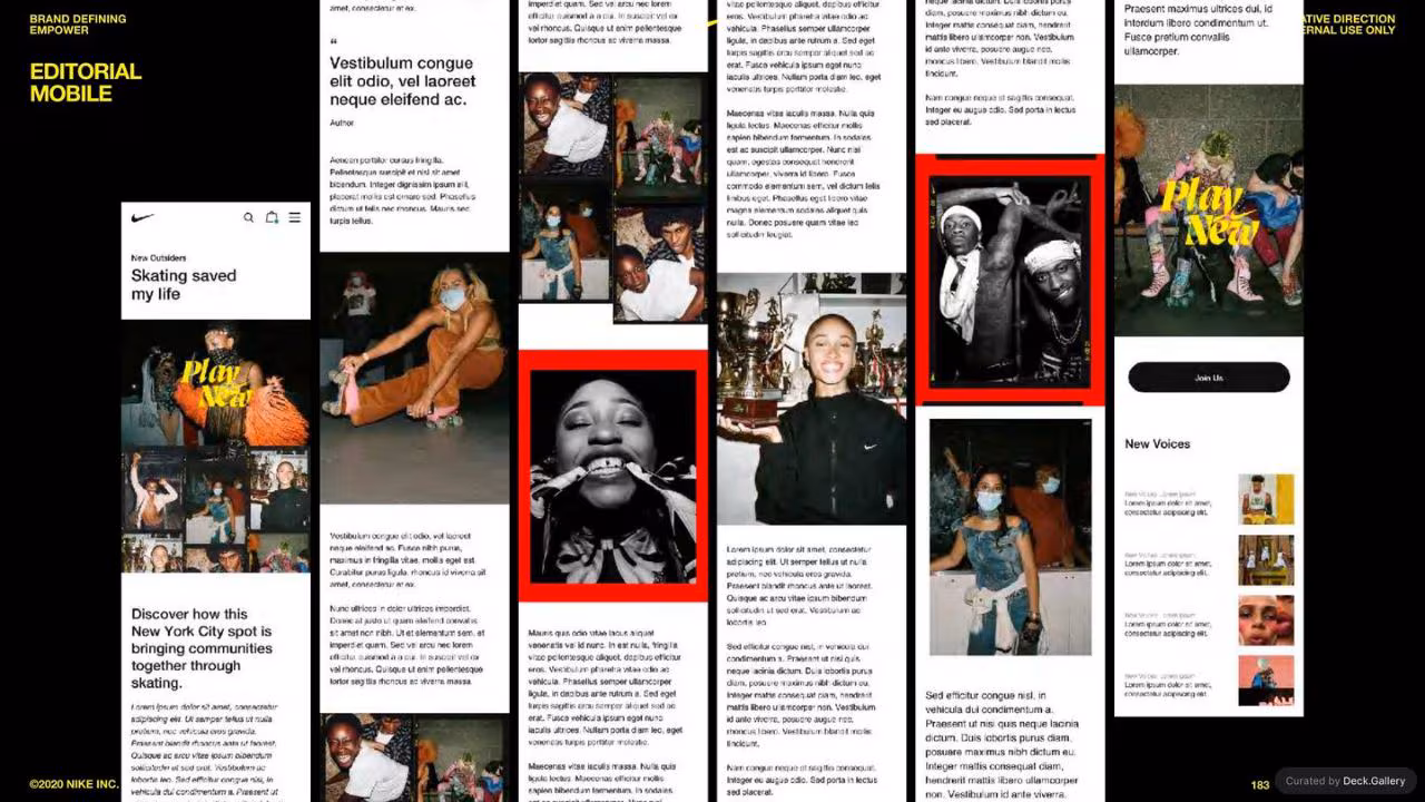 Nike Empower Creative Guidelines 2021, slide 183