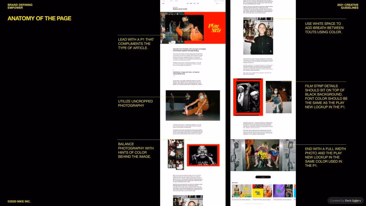 Nike Empower Creative Guidelines 2021, slide 188