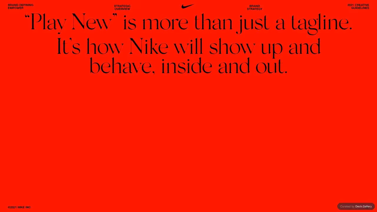 Nike Empower Creative Guidelines 2021, slide 19