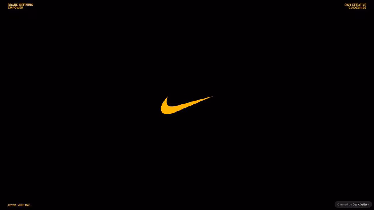 Nike Empower Creative Guidelines 2021, slide 212